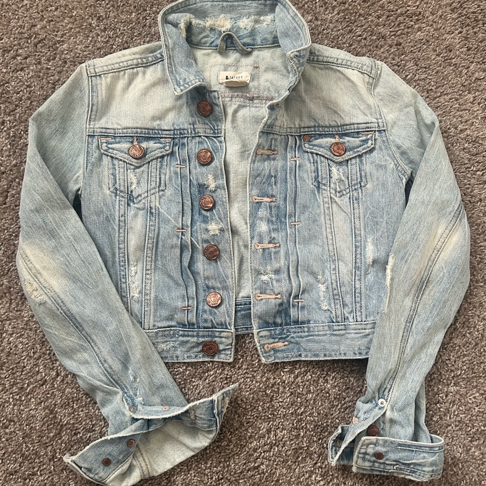 Blue Cropped Jean Jacket
